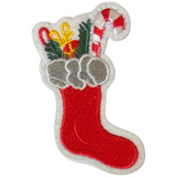 Kerst Kerstsok Strijk Embleem Patch S