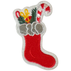 Weihnachts-Weihnachtsstrumpf-Emblem-Aufnäher zum Aufbügeln, S