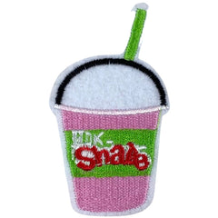 Shake Cup Strohhalm-Emblem-Aufnäher zum Aufbügeln
