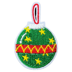 Christbaumkugel, Weihnachtsdekoration, zum Aufbügeln, Emblem, Grün