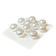 Anstecknadel, Brosche, Stichnadel, Knöpfe, weiße Perle, 10 Stück, groß