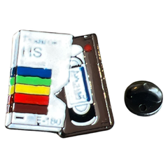 Video Video Tape Kassette Tape VHS Retro Emaille Pin