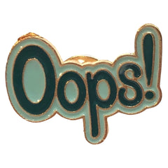 Oops Comic Text Emaille Pin
