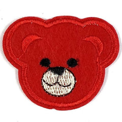 Bär Bären Teddy Aufnäher zum Aufbügeln, Emblem, Rot