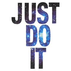Just Do It Text-Bügelanwendung