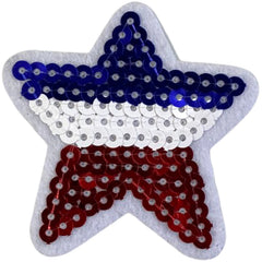 Stern-Pailletten-Emblem zum Aufbügeln, USA, NL, FR