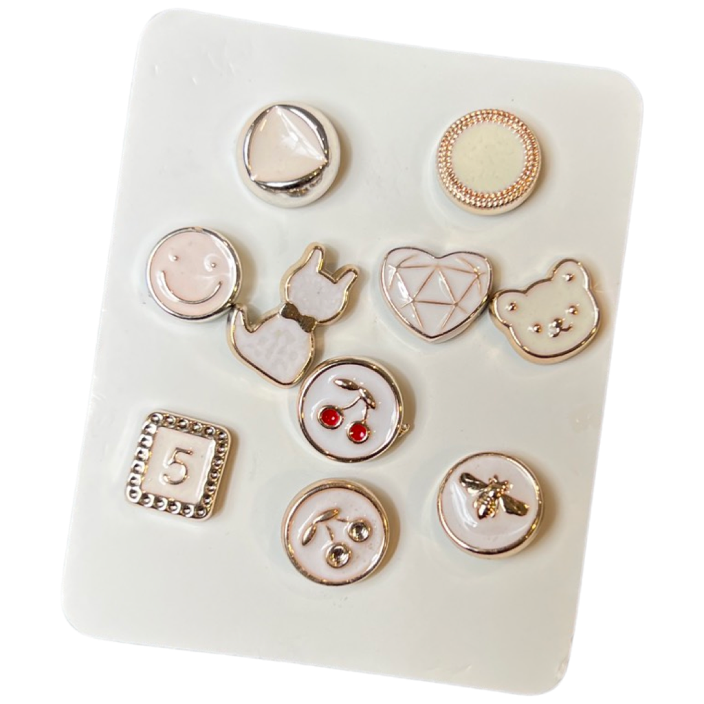 Pin Broche Steek Pin Knopen Champagne Roze Mixed Set 10 pins