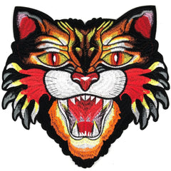 Lynx Cat Predator Emblem Aufnäher zum Aufbügeln, mittelgroß