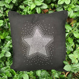 Black Rhinestone Star Sierkussen