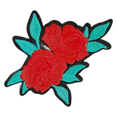 Rose, Rosen, Rosenblatt, zum Aufbügeln, Emblem, Aufnäher, L
