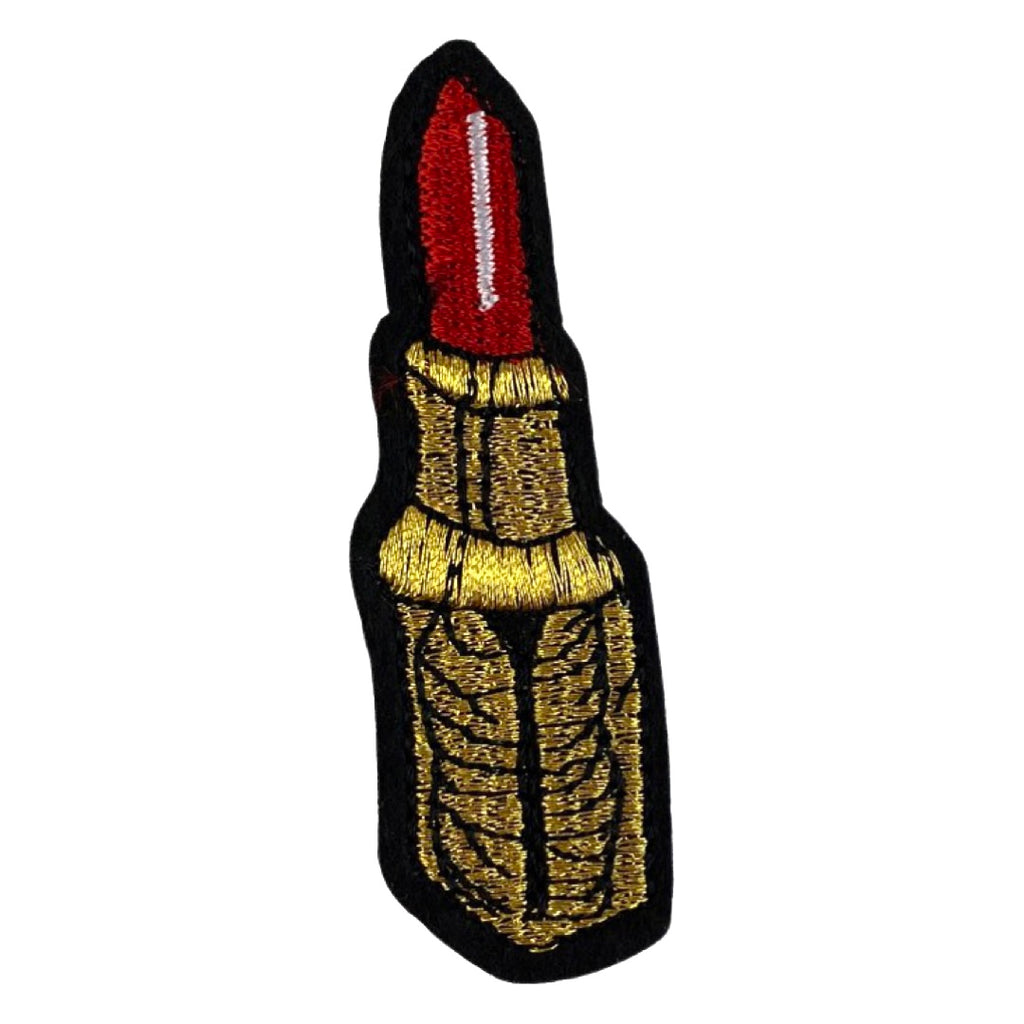 Lipstick Houder Knal Rode Lipstick Strijk Embleem Patch