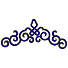 Venezianische Spitze mit Pailletten, Cosplay-Aufnäher zum Aufbügeln, Blau und Gold