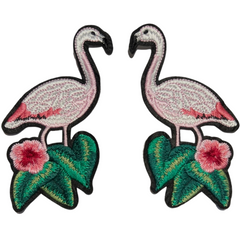 Flamingo-Emblem-Patch-Set zum Aufbügeln