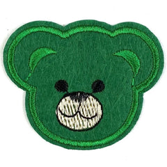 Aufnäher mit Aufnäher „Bären Teddy“, Emblem zum Aufbügeln, dunkelgrün