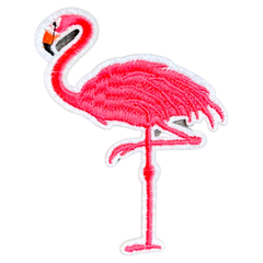 Flamingo-Emblem-Aufnäher zum Aufbügeln