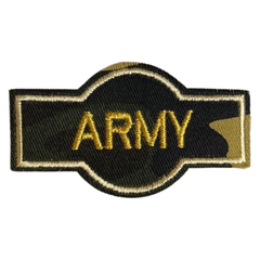 Army Camouflage Aufnäher zum Aufbügeln mit Text, Armeegrün