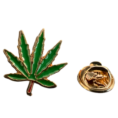 Cannabis Hanf Unkraut Unkraut Marihuana Emaille Pin
