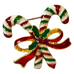 Weihnachten Candycane Candy Cane Brosche Dekorative Anstecknadel