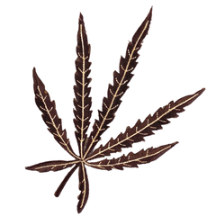 Hanf-Unkraut-Unkraut-Blatt-Cannabis-Emblem-Aufnäher zum Aufbügeln