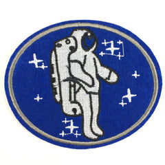 Astronauten-Emblem zum Aufbügeln, weiße Sterne
