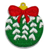 Kerstbal Kerst Versiering Strijk Embleem Patch