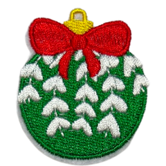Weihnachtskugel-Emblem-Aufnäher zum Aufbügeln