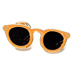 Sonnenbrille Emaille Pin Orange
