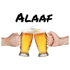 Bierglas, Bierkrug, Alaaf-Text, vollfarbig, zum Aufbügeln, klein