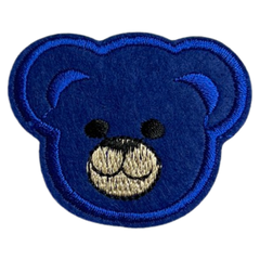 Aufnäher mit Aufnäher „Bär Bären Teddy“, zum Aufbügeln, dunkelblau