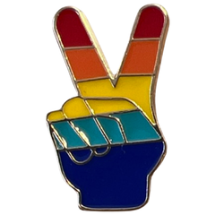 Regenbogen-Friedenszeichen-Friedenszeichen-Symbol-Emaille-Pin