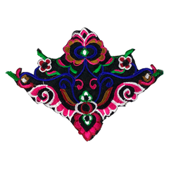Litschi-Blumen-Emblem-Aufnäher zum Aufbügeln, Rosa, Lila