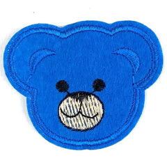 Bär Bären Teddy Aufnäher zum Aufbügeln, Emblem, Blau
