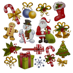 Weihnachtsfiguren zum Aufbügeln