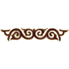 Cosplay Pailletten venezianische Spitze Eisen auf Applikation Patch braun Gold