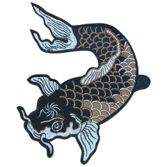 Koi-Karpfenfisch XL-Emblem-Aufnäher zum Aufbügeln