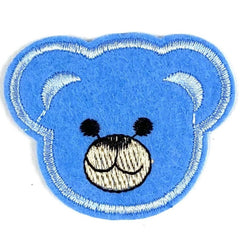 Aufnäher mit Aufnäher „Bären Teddy“, zum Aufbügeln, Hellblau