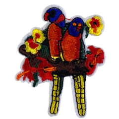 Sittich-Papagei-Emblem-Aufnäher zum Aufbügeln