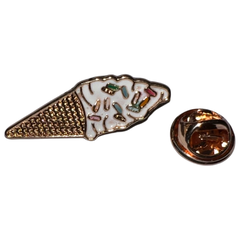 Eis Soft Ice Cream Cone Sprinkles Emaille Pin