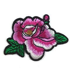 Rose Pfingstrose Rose Emblem Aufnäher zum Aufbügeln