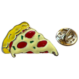 Pizza Punt Emaille Pin met afsluitdopje