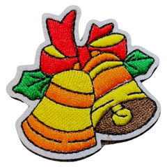 Weihnachtsglocken, Weihnachtsglocke, Jingle Bells, Emblem-Aufnäher zum Aufbügeln