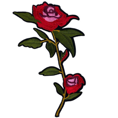 Logo-Aufnäher „Rose Roses Branch“ zum Aufbügeln