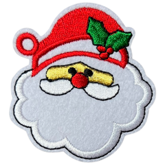 Aufnäher zum Aufbügeln, Motiv: Weihnachtsmann, Weihnachtsmann, Emblem, L