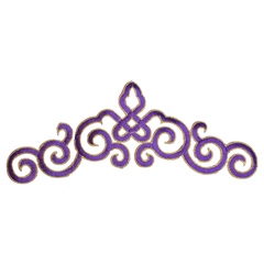 Cosplay Pailletten venezianische Spitze Eisen auf Applikation Patch lila Gold