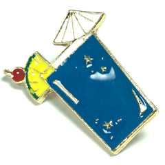Cocktail Sonnenschirm Obstscheibe Emaille Pin