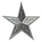 Ster Strijk Embleem Patch ZilverSter Star Strijk Embleem Patch Zilver