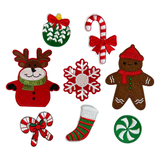 Kerst Christmas Is In The Air Strijk Embleem Patch Set