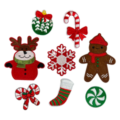 Weihnachten „Christmas Is In The Air“-Emblem-Patch-Set zum Aufbügeln