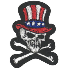 Totenkopf-Totenkopf-Emblem-Aufnäher aus den USA zum Aufbügeln