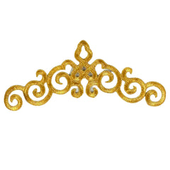 Cosplay-Patch mit Pailletten, venezianischer Spitze, zum Aufbügeln, goldfarben (Bestellung)